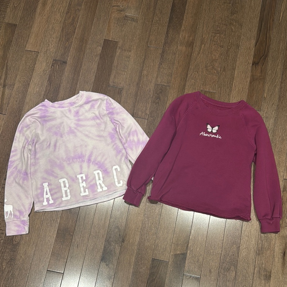 Abercrombie & Fitch Kids Purple and Maroon Sweatshirts